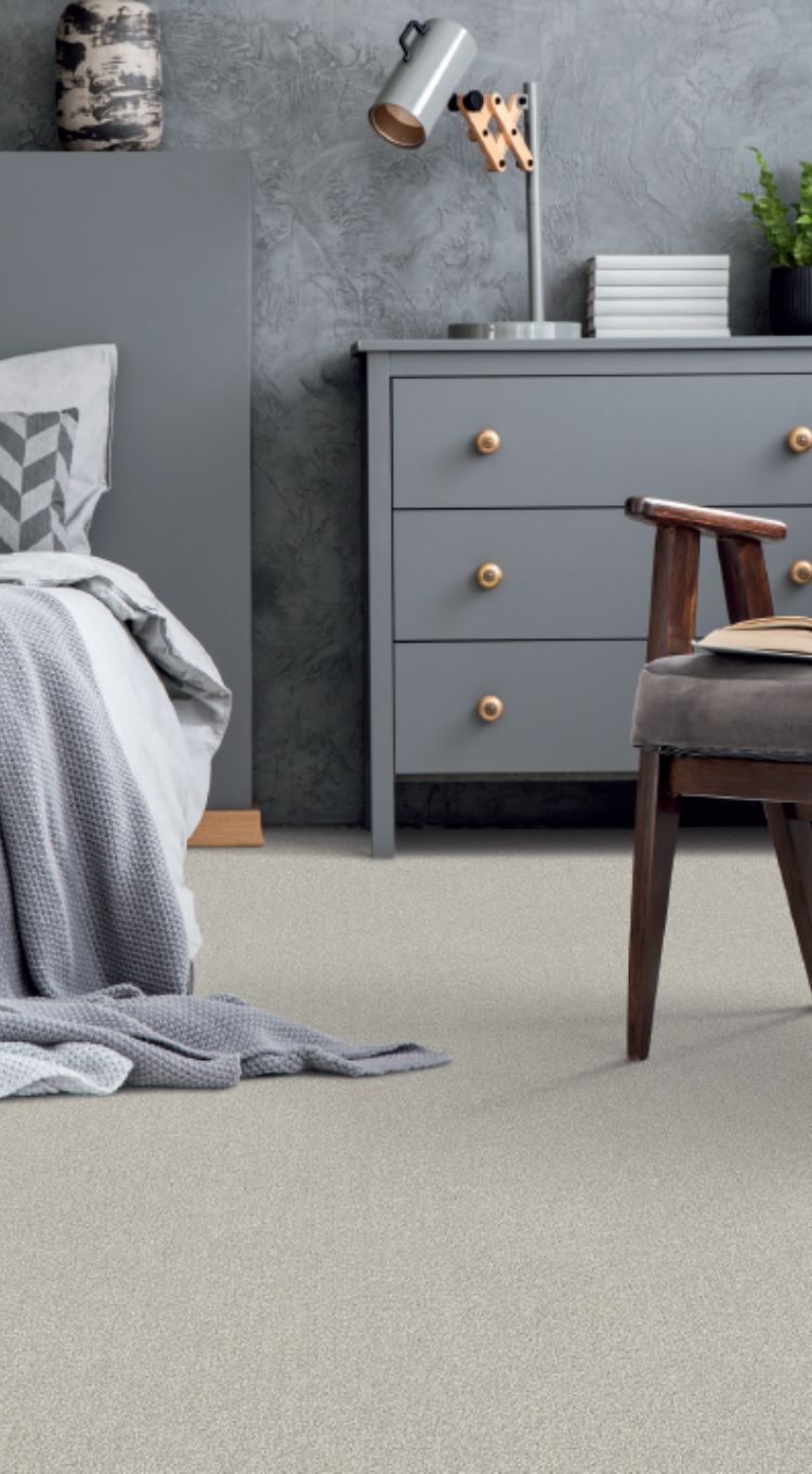 Installed carpet in bedroom